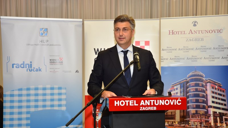 Plenković na radnom ručku HUP-a: Hrvatska je na dobrom putu, pokrećemo rast gospodarstva na zdravim temeljima